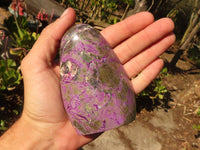 Polished  Purple Stichtite & Serpentine Standing Free Forms x 3 From Barberton, South Africa - Toprock Gemstones and Minerals 