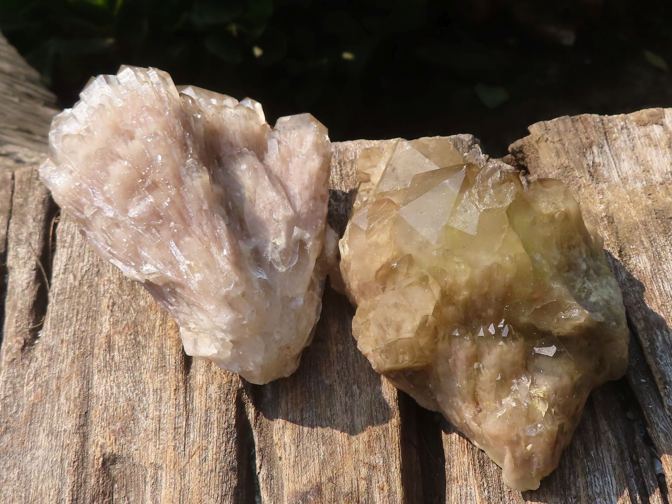 Natural Cascading White Phantom Smokey Quartz Clusters  x 6 From Luena, Congo - Toprock Gemstones and Minerals 