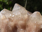 Natural Cascading White Phantom Smokey Quartz Clusters  x 6 From Luena, Congo - Toprock Gemstones and Minerals 
