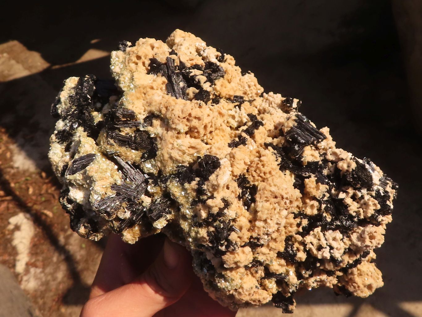 Natural Large Schorl Black Tourmaline Specimen x 1 From Erongo, Namibia - Toprock Gemstones and Minerals 