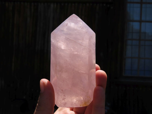 Polished Gemmy Rose Quartz Crystal Points  x 3 From Ambatondrazaka ,Madagascar - TopRock