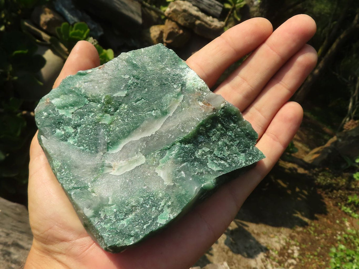 Natural Rough Green Jade Specimens  x 12 From Swaziland - Toprock Gemstones and Minerals 