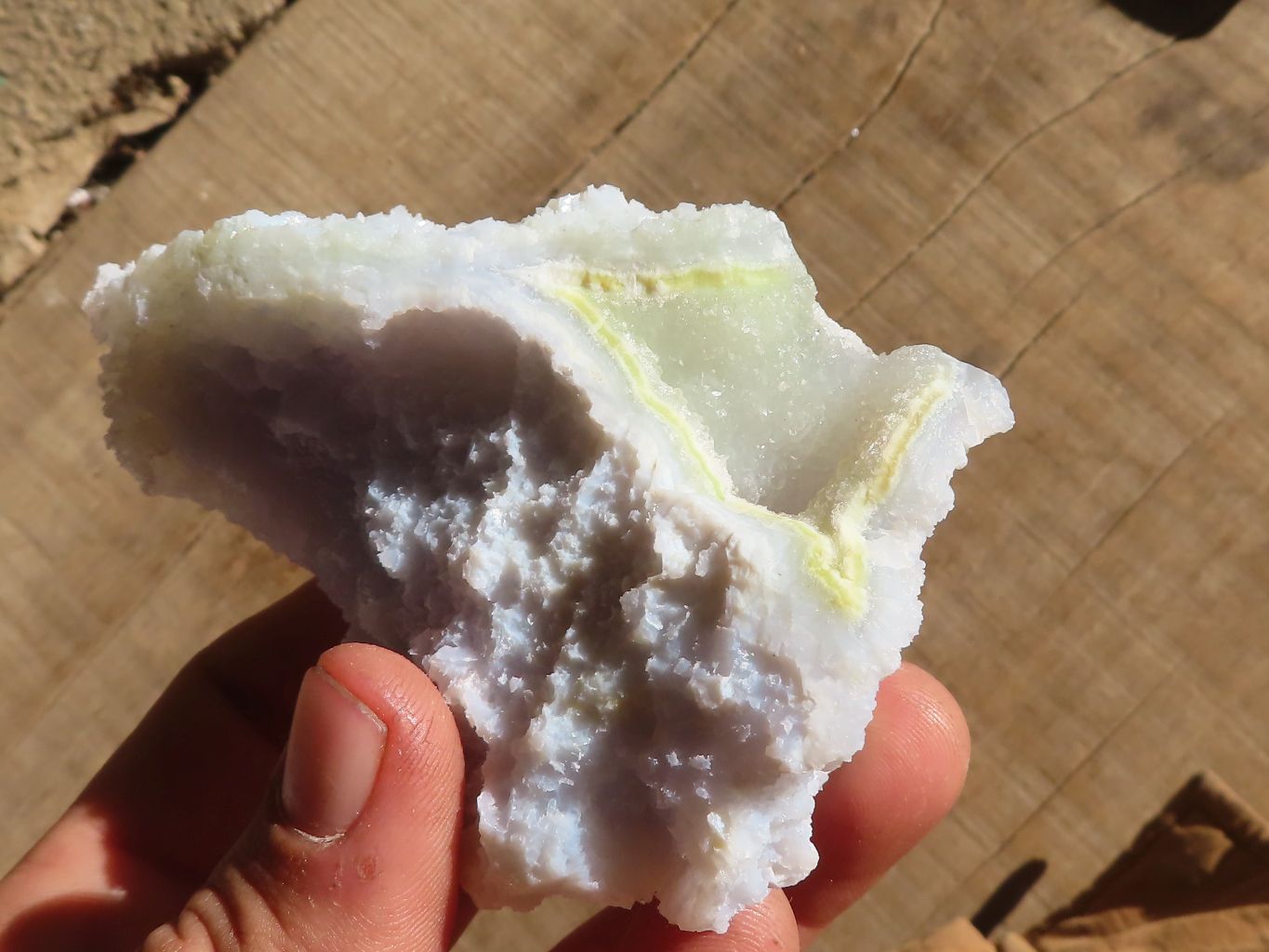 Natural Etched Blue Chalcedony Specimens  x 6 From Nsanje, Malawi - Toprock Gemstones and Minerals 