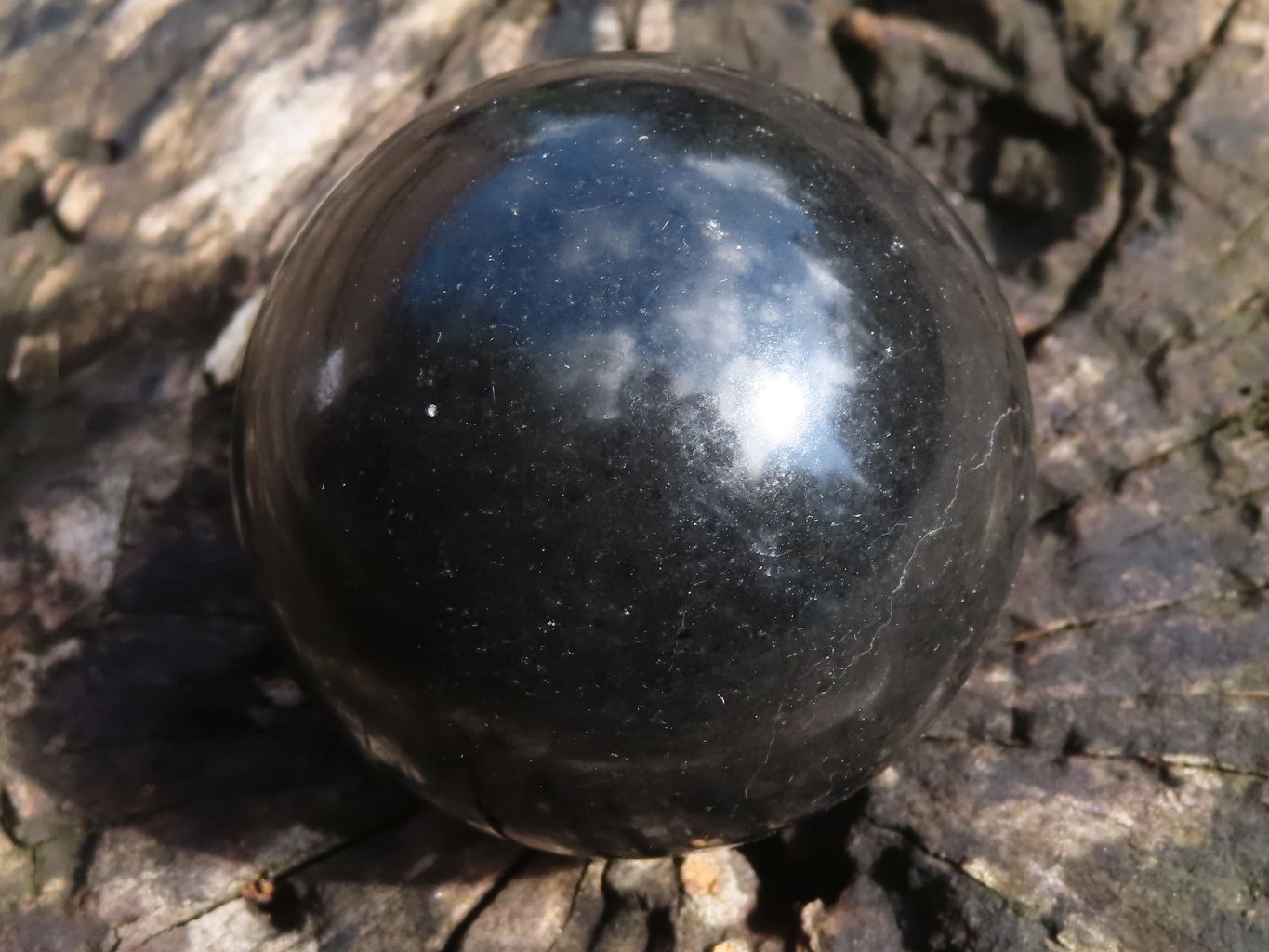 Polished Black Basalt Spheres  x 5 From Madagascar - TopRock