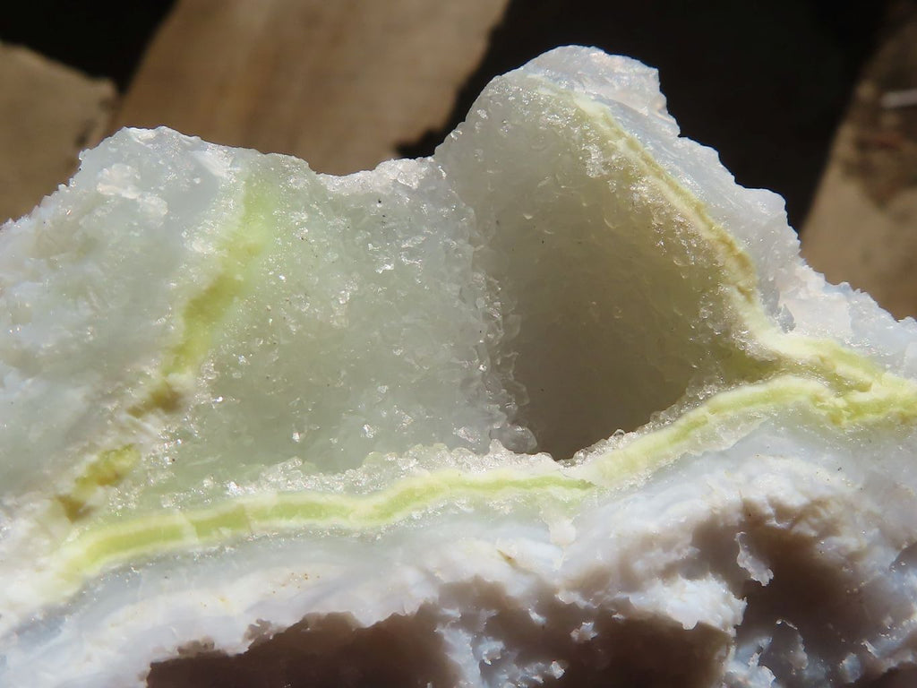 Natural Etched Blue Chalcedony Specimens  x 6 From Nsanje, Malawi - Toprock Gemstones and Minerals 