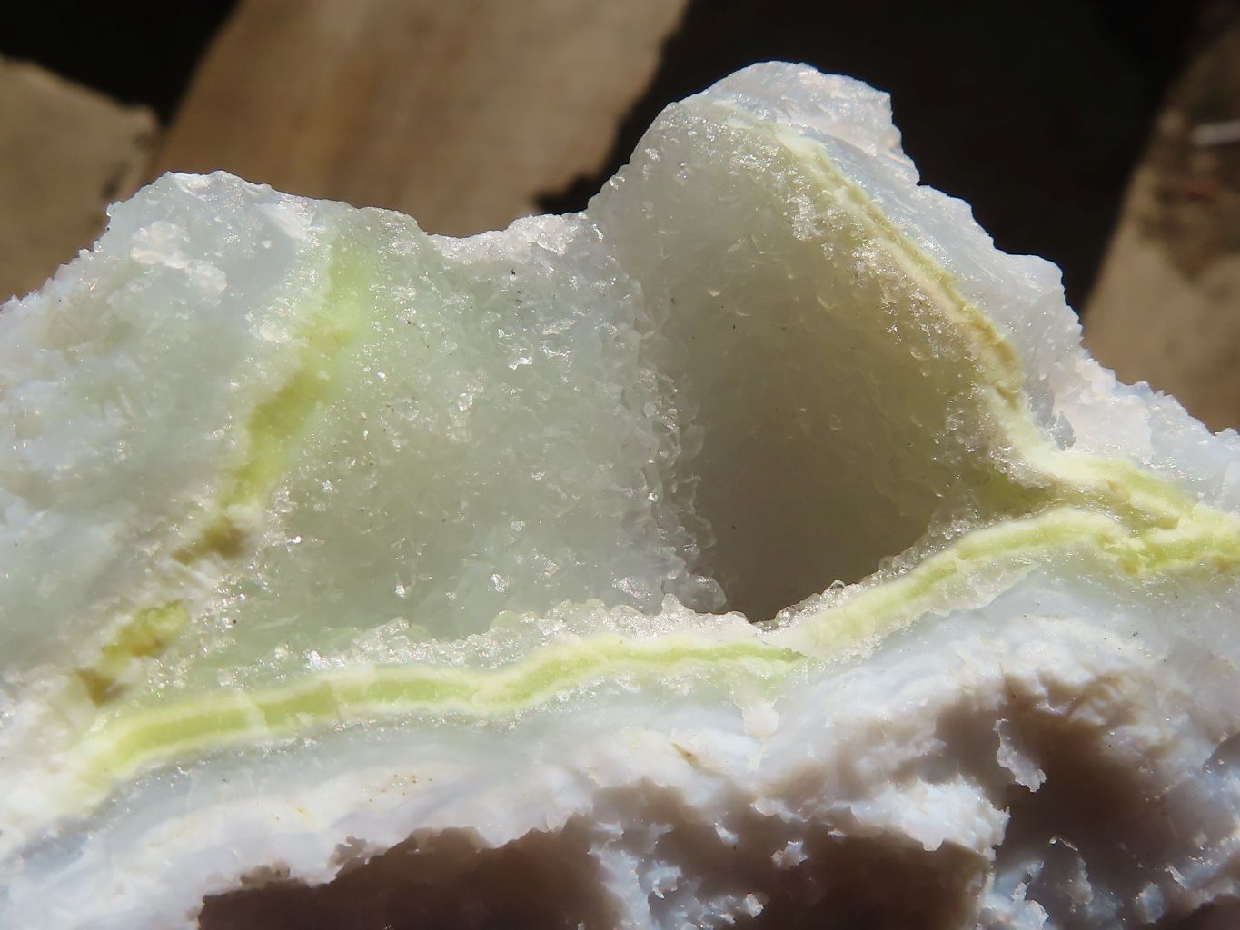 Natural Etched Blue Chalcedony Specimens  x 6 From Nsanje, Malawi - Toprock Gemstones and Minerals 