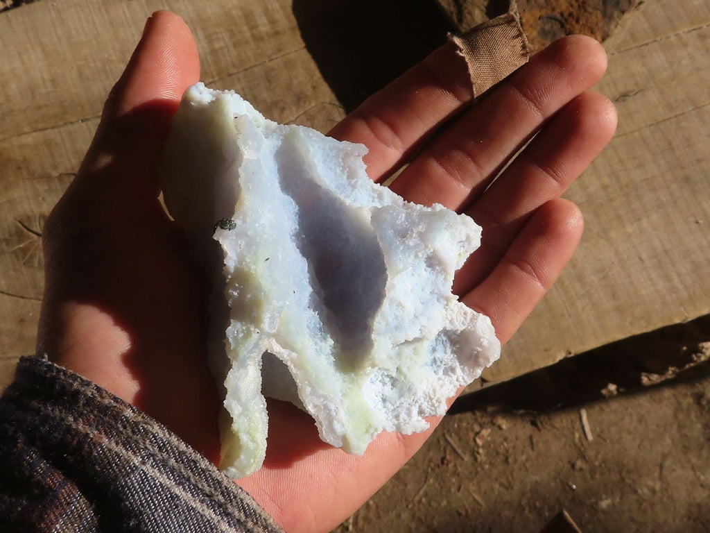 Natural Etched Blue Chalcedony Specimens  x 6 From Nsanje, Malawi - Toprock Gemstones and Minerals 