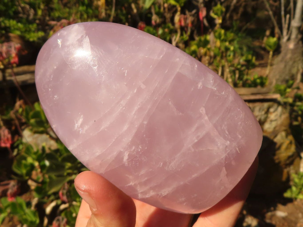 Polished Pink Rose Quartz Standing Free Forms x 3 From Antsirabe, Madagascar - Toprock Gemstones and Minerals 