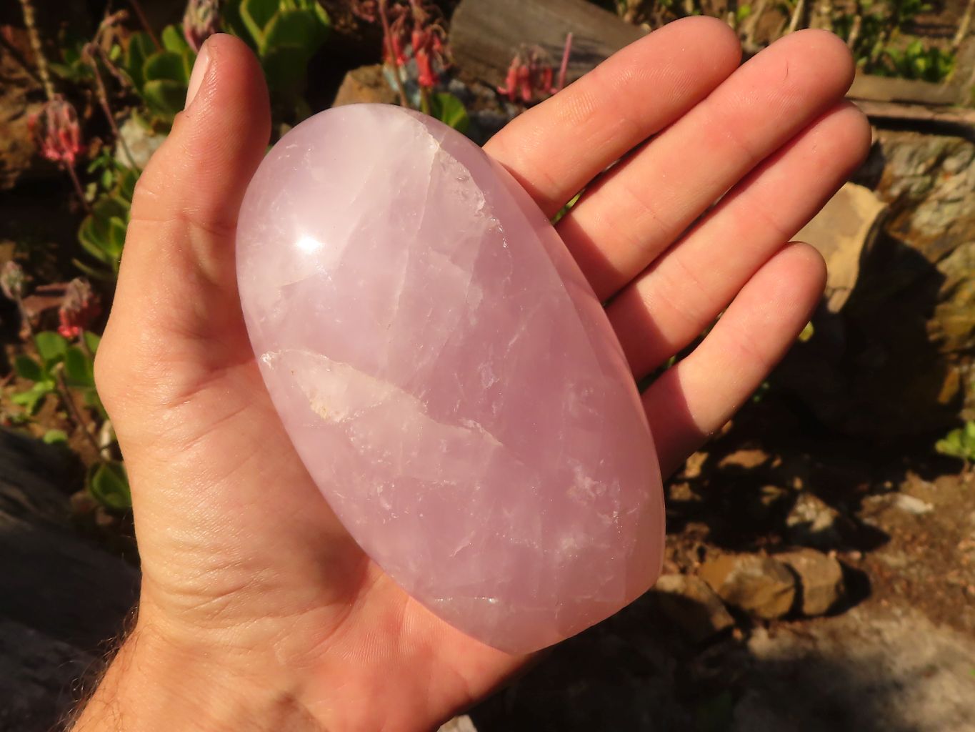 Polished Pink Rose Quartz Standing Free Forms x 3 From Antsirabe, Madagascar - Toprock Gemstones and Minerals 