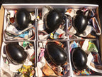 Polished  Black Basalt Gemstone Eggs x 6 From Madagascar - Toprock Gemstones and Minerals 