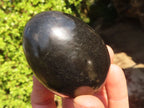 Polished  Black Basalt Gemstone Eggs x 6 From Madagascar - Toprock Gemstones and Minerals 