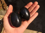 Polished  Black Basalt Gemstone Eggs x 6 From Madagascar - Toprock Gemstones and Minerals 