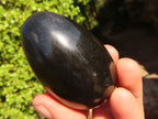 Polished  Black Basalt Gemstone Eggs x 6 From Madagascar - Toprock Gemstones and Minerals 