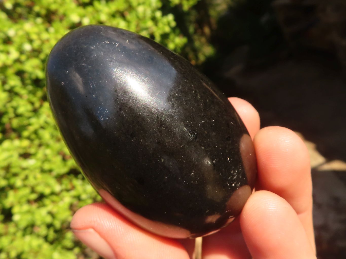Polished  Black Basalt Gemstone Eggs x 6 From Madagascar - Toprock Gemstones and Minerals 