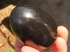 Polished  Black Basalt Gemstone Eggs x 6 From Madagascar - Toprock Gemstones and Minerals 