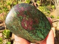 Polished  Fluorescent Ruby Corundum In Chrome Verdite Free Forms x 5 From Zimbabwe - Toprock Gemstones and Minerals 