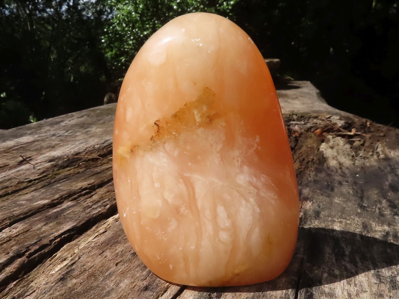 Polished Orange Twist Calcite Standing Free Form  x 1 From Madagascar - TopRock