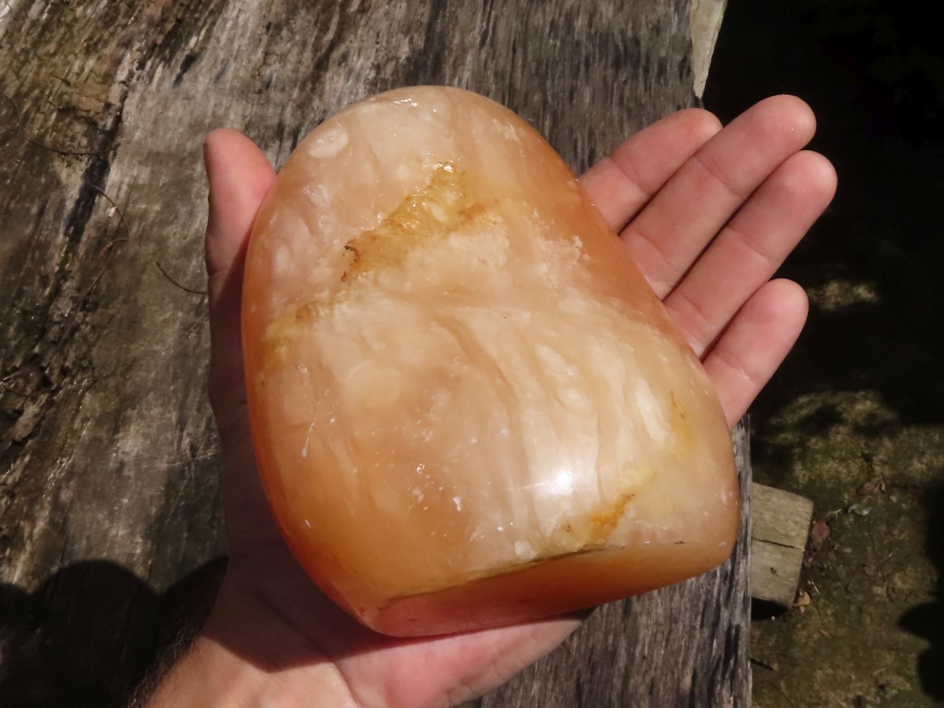 Polished Orange Twist Calcite Standing Free Form  x 1 From Madagascar - TopRock