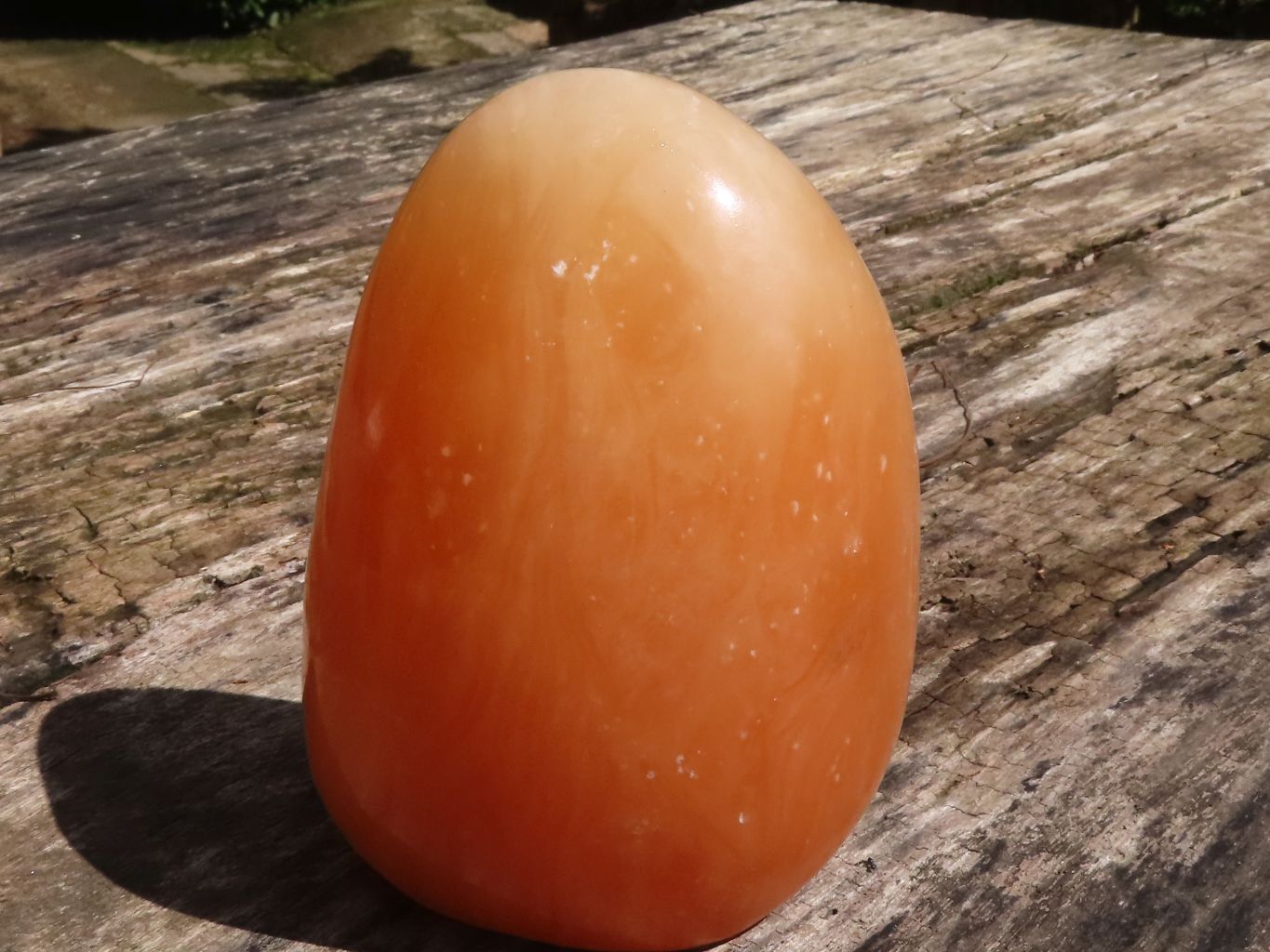 Polished Orange Twist Calcite Standing Free Form  x 1 From Madagascar - TopRock
