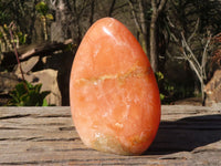 Polished Orange Twist Calcite Standing Free Forms x 2 From Maevantanana, Madagascar - Toprock Gemstones and Minerals 