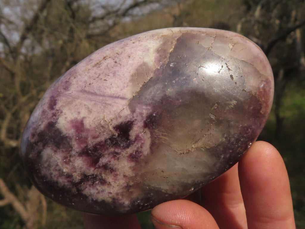 Polished Dark Purple Lepidolite Free Forms  x 4 From Zimbabwe - TopRock
