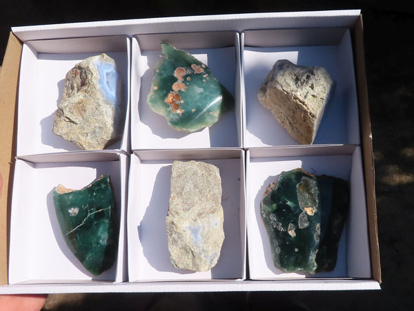 Polished Mixed Selection Of Mtorolite & Blue Lace Agate  x 6 From Southern Africa - Toprock Gemstones and Minerals 