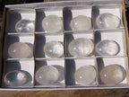 Polished Large Clear Rock Crystal Galet / Palm Stones x 12 From Madagascar - Toprock Gemstones and Minerals 