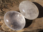 Polished Large Clear Rock Crystal Galet / Palm Stones x 12 From Madagascar - Toprock Gemstones and Minerals 