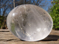 Polished Large Clear Rock Crystal Galet / Palm Stones x 12 From Madagascar - Toprock Gemstones and Minerals 