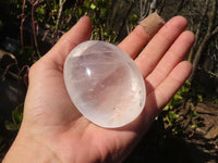 Polished Large Clear Rock Crystal Galet / Palm Stones x 12 From Madagascar - Toprock Gemstones and Minerals 