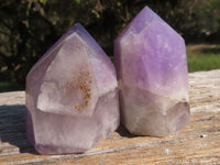 Polished Stunning Amethyst Towers with Smokey and Snow White Exposures  x 4 From Madagascar - TopRock