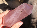 Polished Gemmy Double Terminated Rose Quartz Points x 3 From Madagascar - Toprock Gemstones and Minerals 
