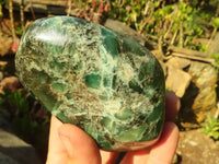 Polished Emerald Mica In Matrix Standing Free Forms x 2 From Mutoko, Zimbabwe - Toprock Gemstones and Minerals 