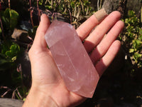 Polished Gemmy Double Terminated Rose Quartz Points x 3 From Madagascar - Toprock Gemstones and Minerals 