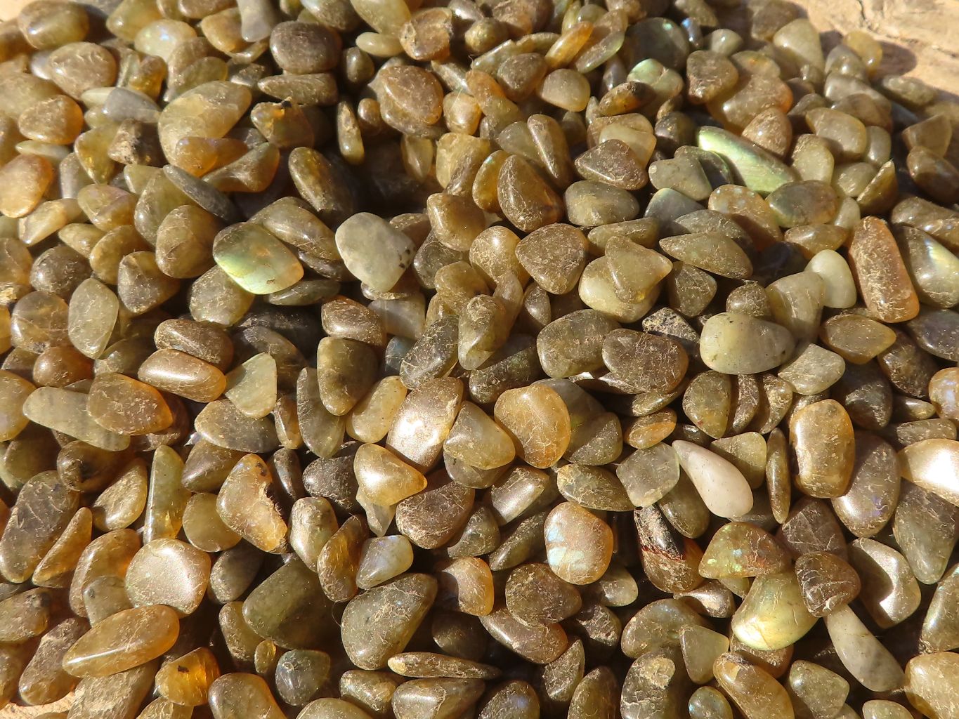 Polished Mini Craft Labradorite Tumble Stones - Sold per 500 g - From Tulear, Madagascar - Toprock Gemstones and Minerals 