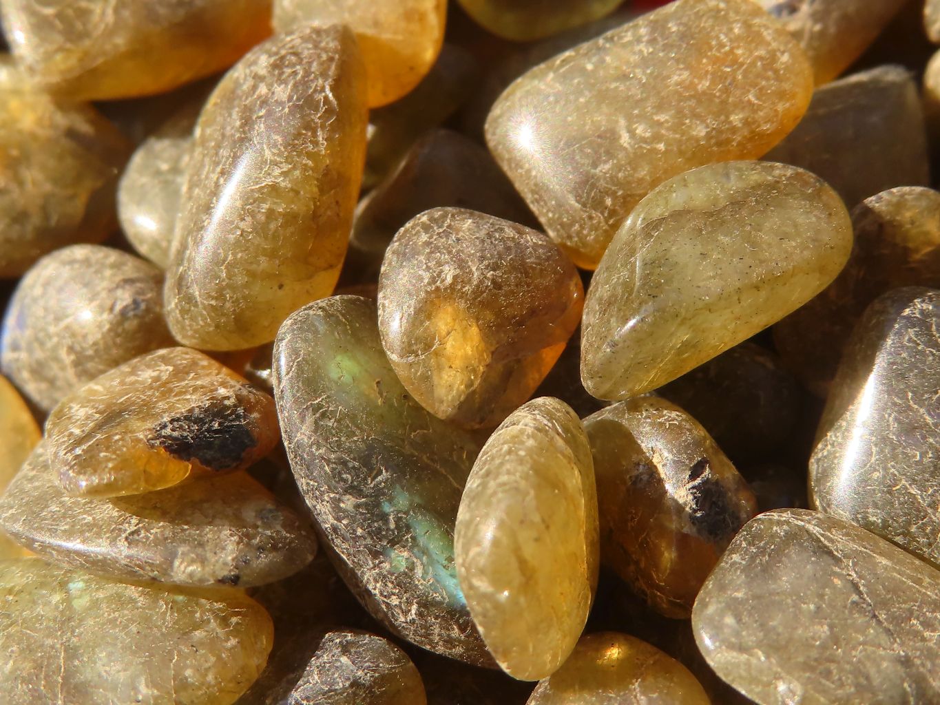 Polished Mini Craft Labradorite Tumble Stones - Sold per 500 g - From Tulear, Madagascar - Toprock Gemstones and Minerals 