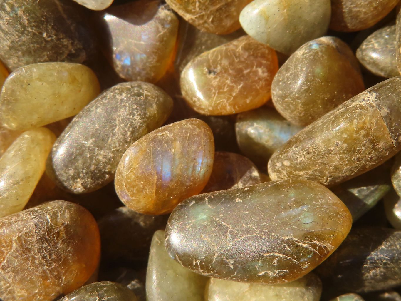 Polished Mini Craft Labradorite Tumble Stones - Sold per 500 g - From Tulear, Madagascar - Toprock Gemstones and Minerals 