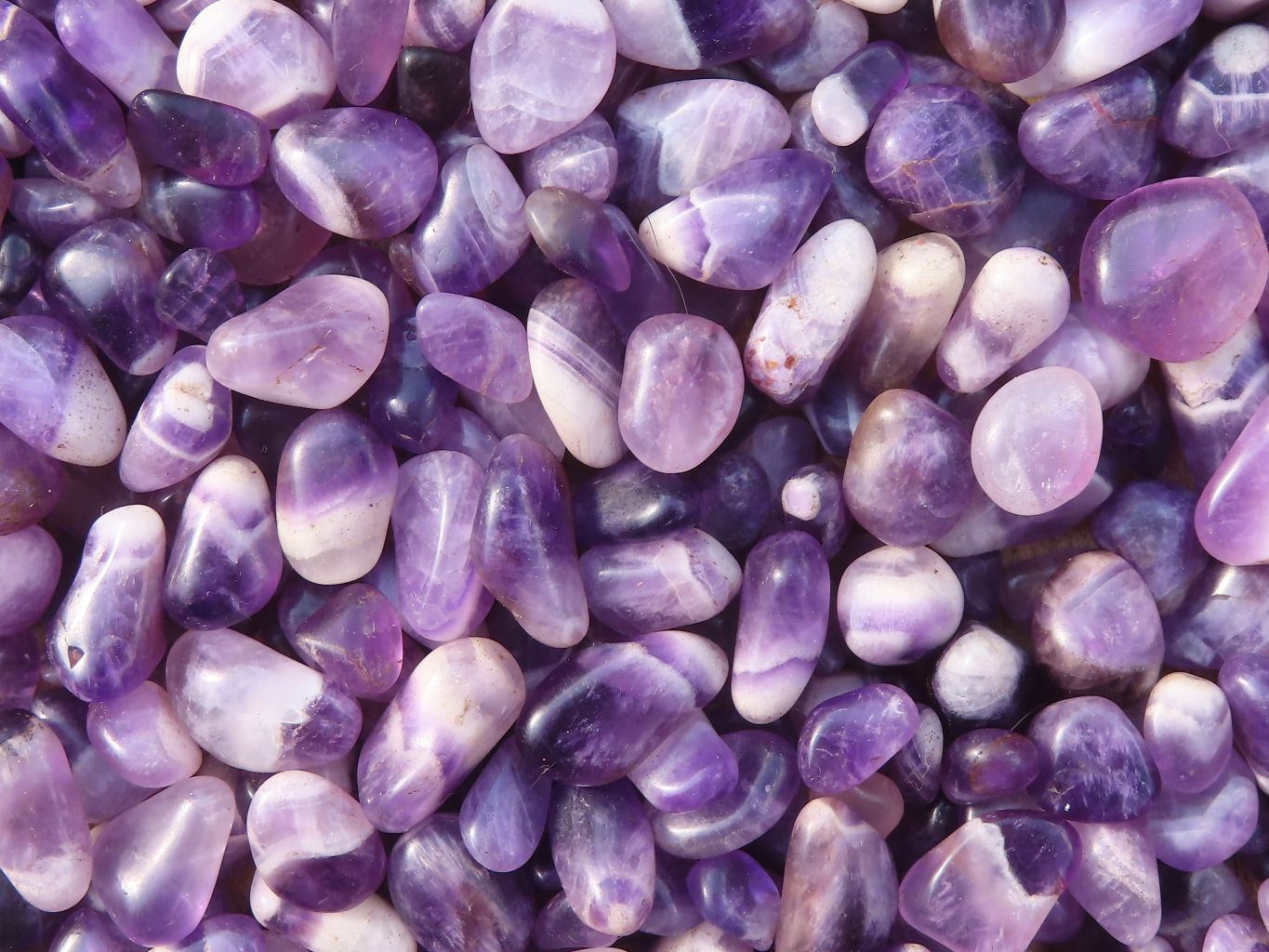 Polished Mini Craft Amethyst Tumble Stones - Sold per 500 g - From Zambia - Toprock Gemstones and Minerals 