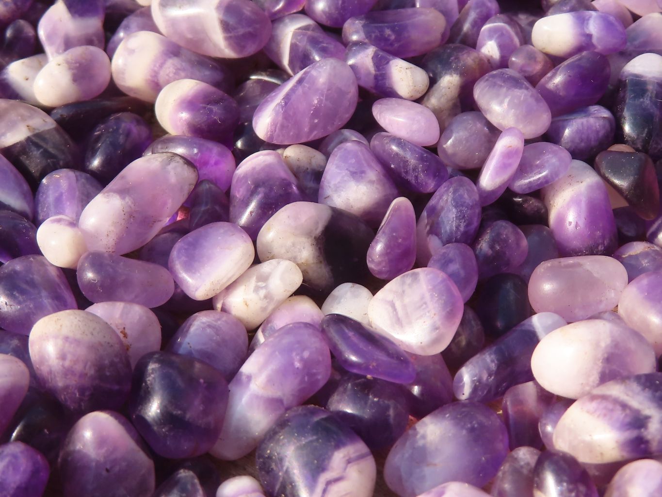 Polished Mini Craft Amethyst Tumble Stones - Sold per 500 g - From Zambia - Toprock Gemstones and Minerals 