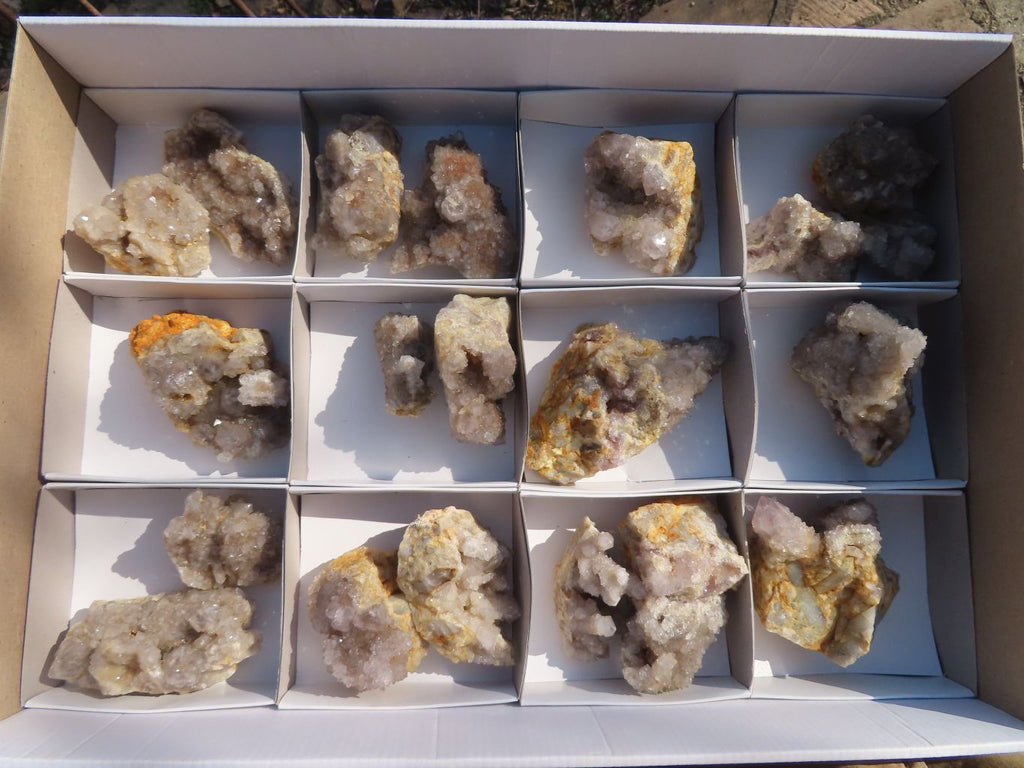 Natural Smokey Spirit Quartz Clusters x 19 From Southern Africa - TopRock