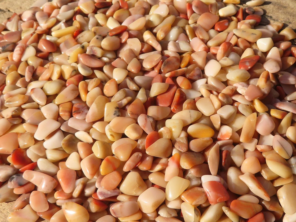 Polished Mini Craft Pink Agate Tumble Stones - Sold per 500 g - From Botswana - Toprock Gemstones and Minerals 