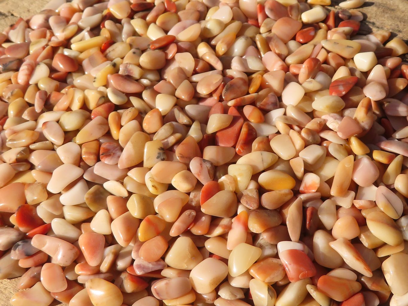 Polished Mini Craft Pink Agate Tumble Stones - Sold per 500 g - From Botswana - Toprock Gemstones and Minerals 