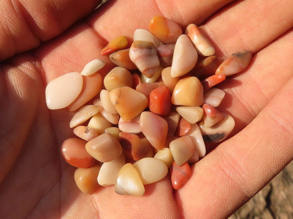 Polished Mini Craft Pink Agate Tumble Stones - Sold per 500 g - From Botswana - Toprock Gemstones and Minerals 