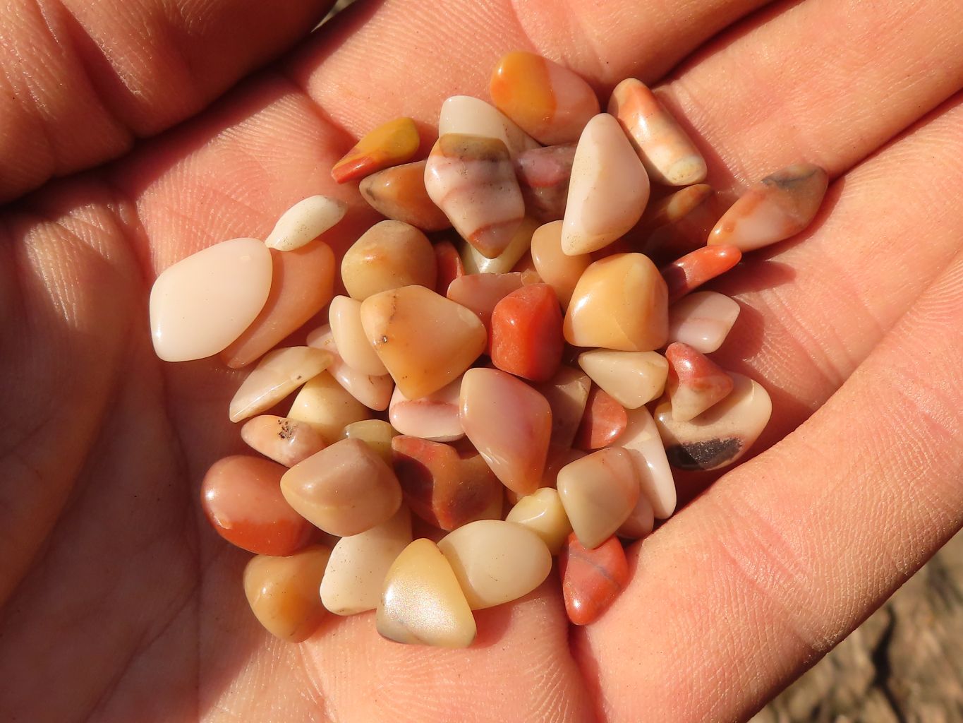 Polished Mini Craft Pink Agate Tumble Stones - Sold per 500 g - From Botswana - Toprock Gemstones and Minerals 