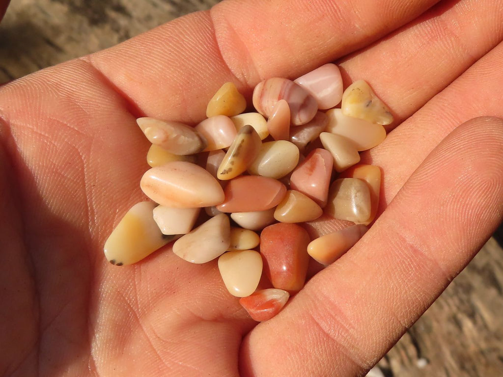 Polished Mini Craft Pink Agate Tumble Stones - Sold per 500 g - From Botswana - Toprock Gemstones and Minerals 