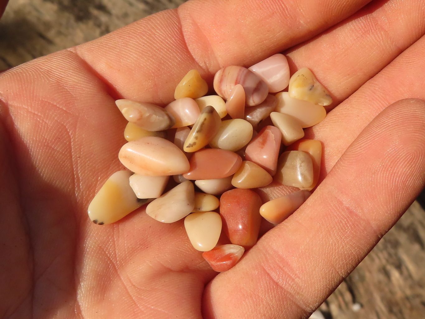 Polished Mini Craft Pink Agate Tumble Stones - Sold per 500 g - From Botswana - Toprock Gemstones and Minerals 