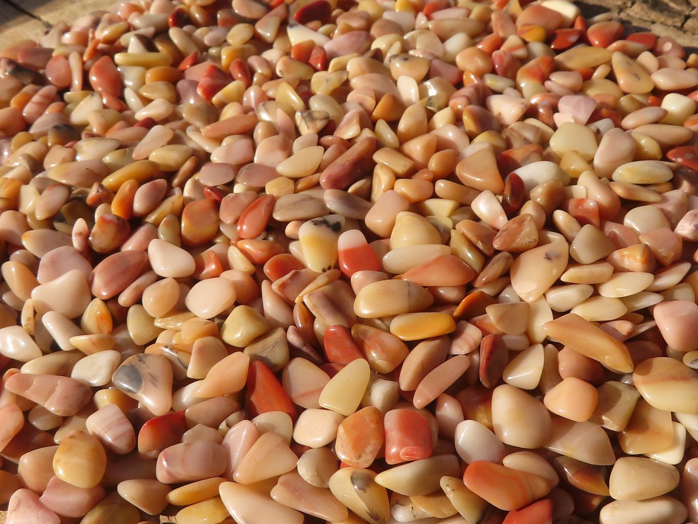 Polished Mini Craft Pink Agate Tumble Stones - Sold per 500 g - From Botswana - Toprock Gemstones and Minerals 