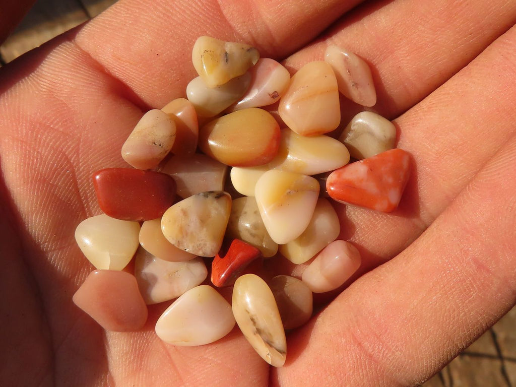 Polished Mini Craft Pink Agate Tumble Stones - Sold per 500 g - From Botswana - Toprock Gemstones and Minerals 