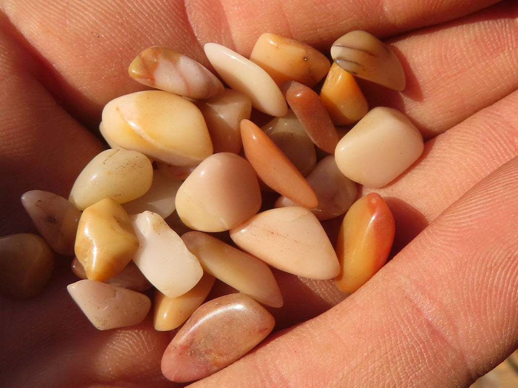 Polished Mini Craft Pink Agate Tumble Stones - Sold per 500 g - From Botswana - Toprock Gemstones and Minerals 