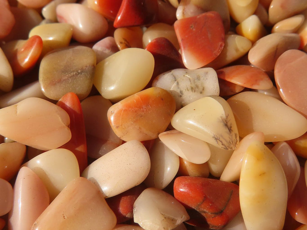 Polished Mini Craft Pink Agate Tumble Stones - Sold per 500 g - From Botswana - Toprock Gemstones and Minerals 